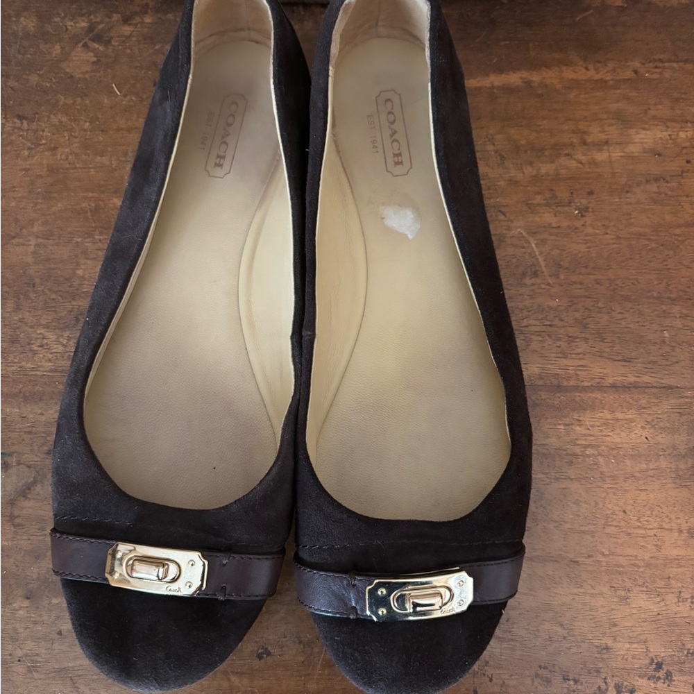 Coach brown suede flats - Picture 2 of 7
